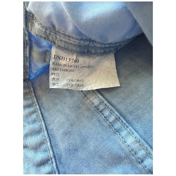 OJG Dip Dye! Mid Length Light Ombré Acid Wash Denim Shorts 5 Pockets Size 28 / 6 - Picture 7 of 9